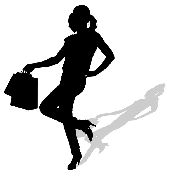 Silhouette vectorielle d'une femme . — Image vectorielle