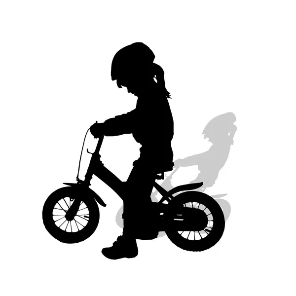 Vector silhouette of girl. — Stock Vector