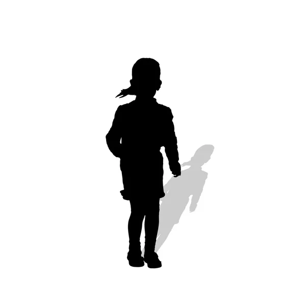 Silhouette vettoriale della ragazza . — Vettoriale Stock