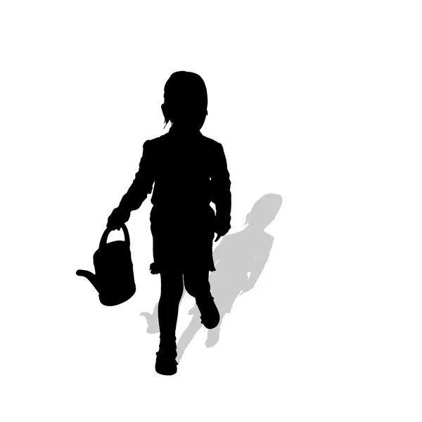 Silhouette vectorielle de fille . — Image vectorielle