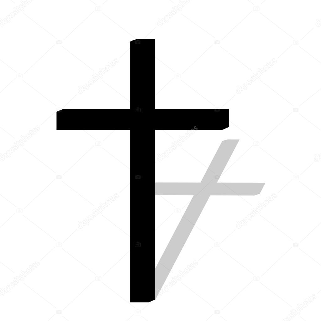 Vector silhouette of cross.