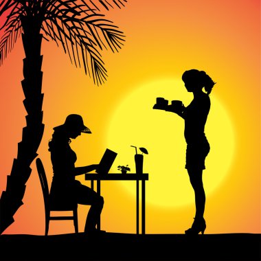 insanların siluet vektör.