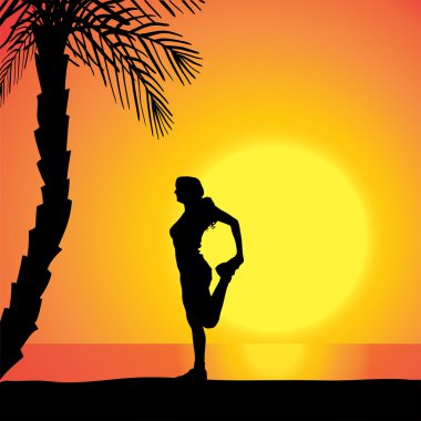 kadın silüeti vektör.