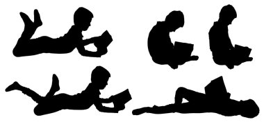 çocuğun siluet vektör. 