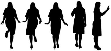 bir kadının siluet vektör.