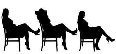 bir kadının siluet vektör.