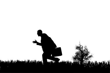 sylwetka wektor biznesmena.