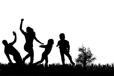vector silhouet van familie.