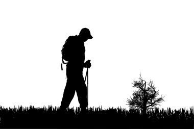 Bir adamın vektör silueti.