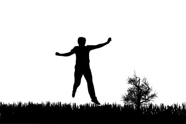 bir kadının siluet vektör.