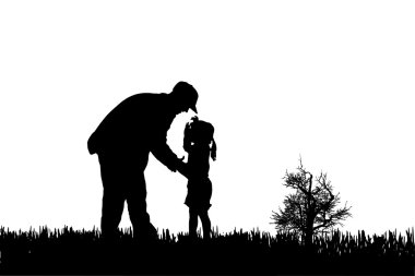 vector silhouet van familie.