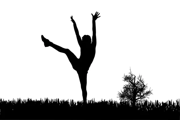 Silhouette vectorielle de la danse . — Image vectorielle
