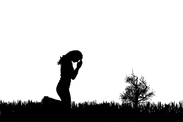 Silhouette vectorielle d'une femme . — Image vectorielle