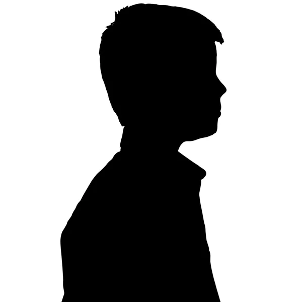 Silhouette vectorielle de garçon . — Image vectorielle