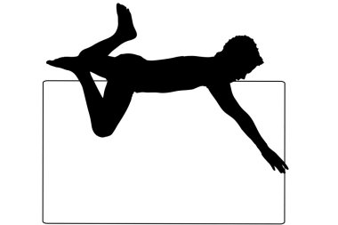 Çocuk bir siluet vektör. 