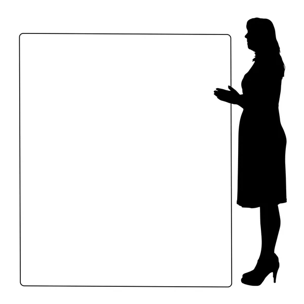 Vector silhouet van een vrouw. — Stockvector