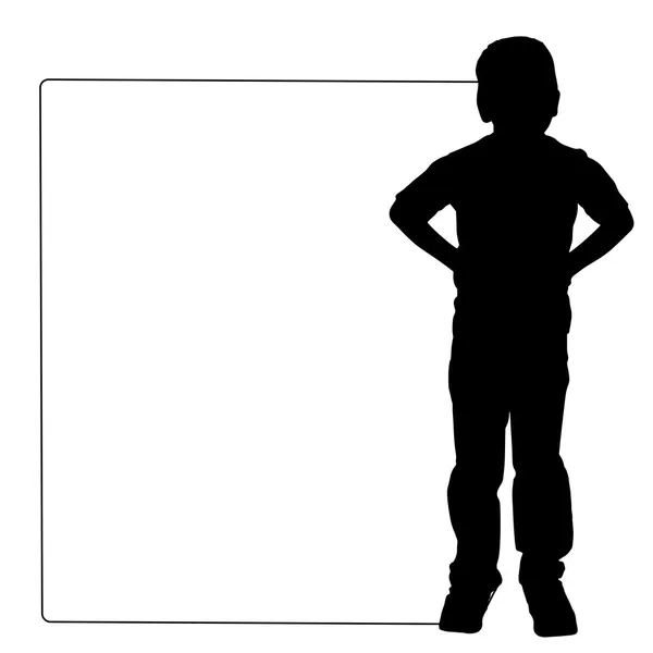 Vector silhouette of a child. — Stock Vector