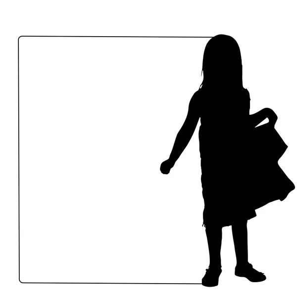 Vektorsilhouette eines Kindes. — Stockvektor