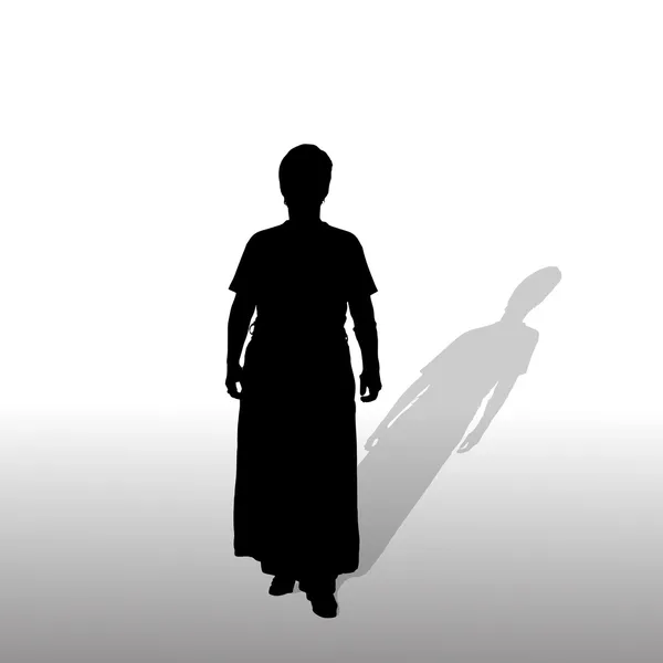 Silhouette vectorielle d'une femme . — Image vectorielle