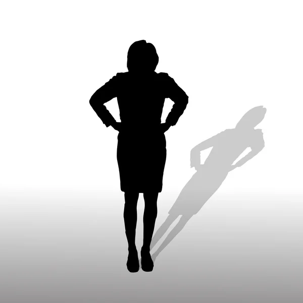 Vector silhouet van een vrouw. — Stockvector