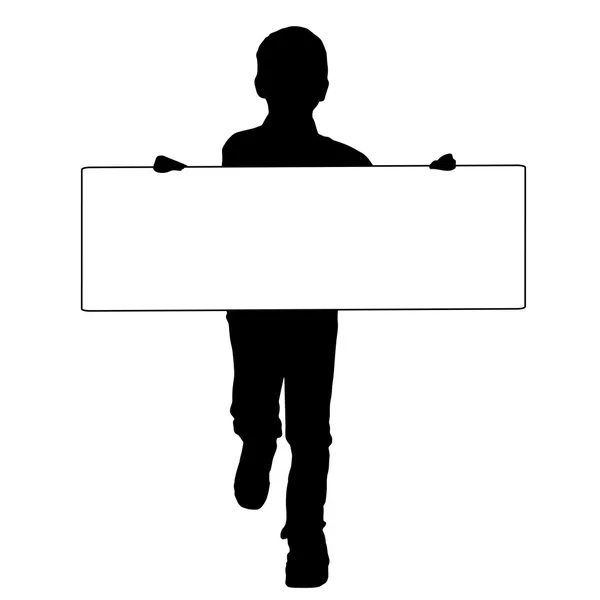 Vector silhouette of a child. — Stock Vector