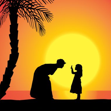 vector silhouet van familie.