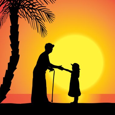 vector silhouet van familie.