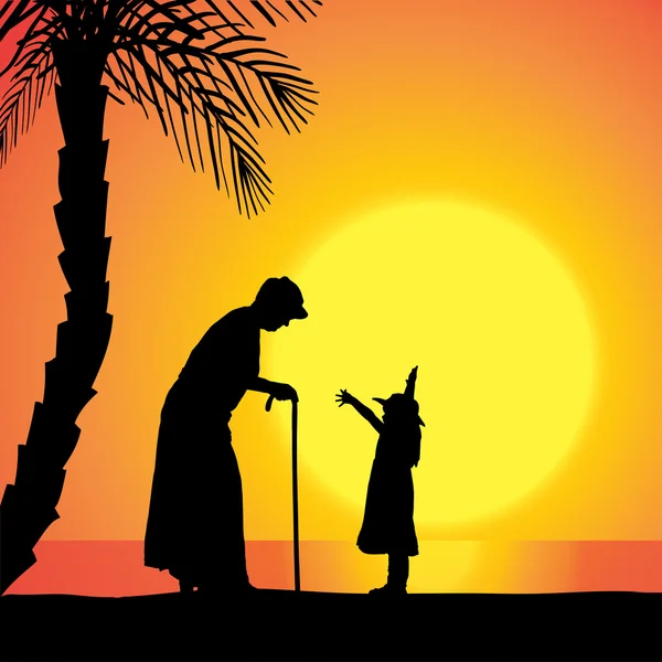 vector silhouet van familie.