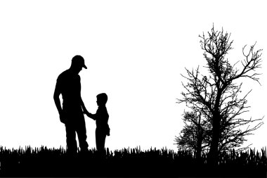 vector silhouet van familie.