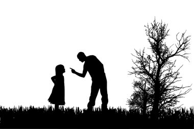 vector silhouet van familie.