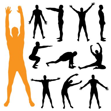 Bir adamın vektör silueti.