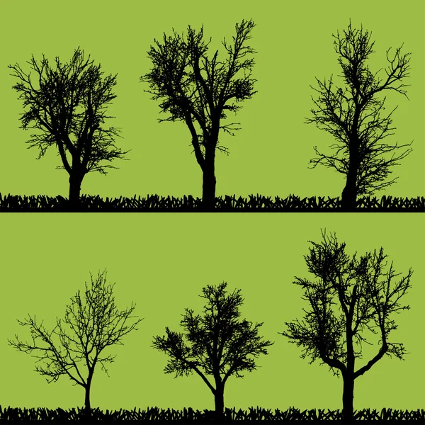 Silhouette vettoriale dell'albero . — Vettoriale Stock