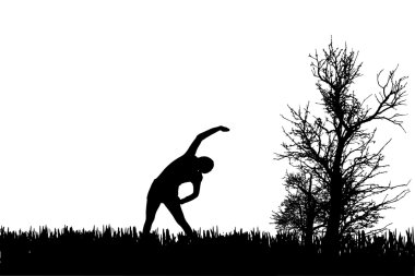 bir kadının siluet vektör.