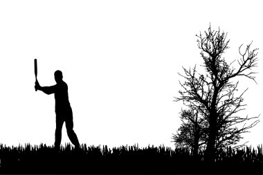 Bir adamın vektör silueti.