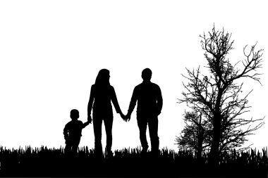 vector silhouet van familie.