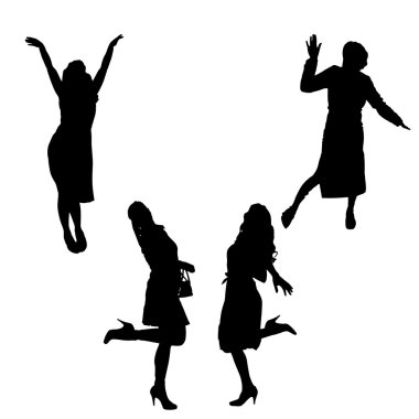 bir kadının siluet vektör.