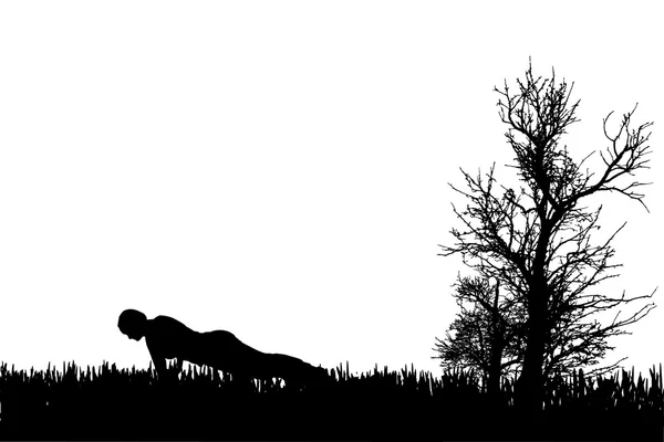 Silhouette vectorielle d'un homme. — Image vectorielle