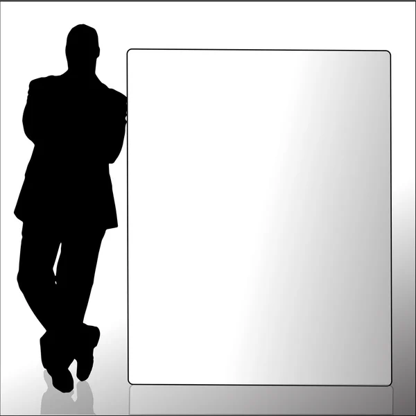 Vector silhouette of a man. — Stock Vector