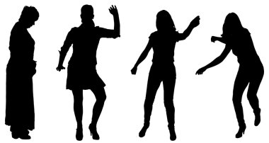 kadın silüeti vektör.