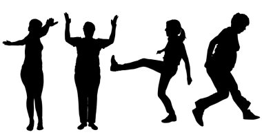 bir kadının siluet vektör.