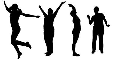 bir kadının siluet vektör.