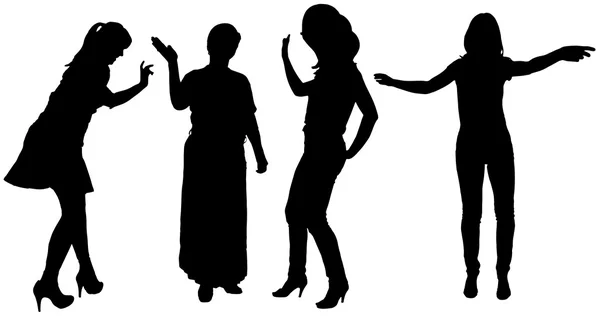 Vektor Silhouette von Frauen. — Stockvektor