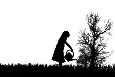 vektör çocuk silüeti.