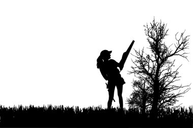 kadın silüeti vektör.