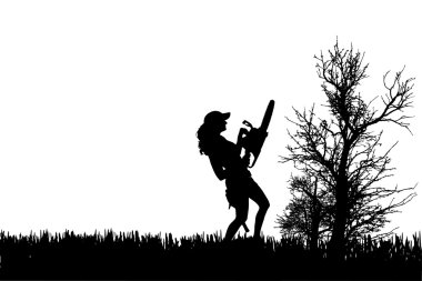 kadın silüeti vektör.