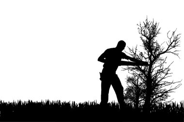 insanların siluet vektör.