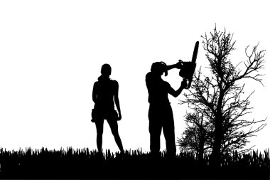 insanların siluet vektör.