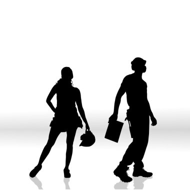 insanların Vector silhouettes.