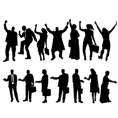 iş adamları Vector silhouettes.