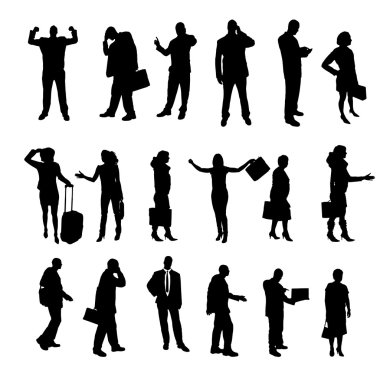 iş adamları Vector silhouettes.